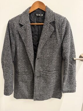 PAN Black & White Textured Blazer